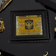 Кожаный зажим «Герб» — необычный подарок — фотография 1