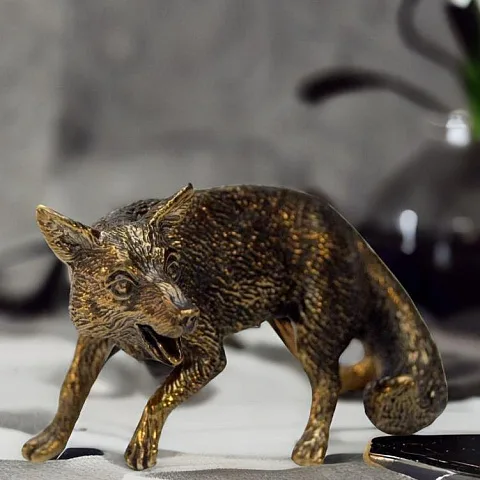 Фигурка «Лиса» из бронзы, 55×90 мм — оригинальный подарок