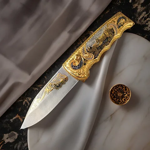 Дамасский нож «Охота на зайца» — оригинальный подарок