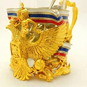 На память: Бронзовый подстаканник «Герб РФ» №3 — фотография 2