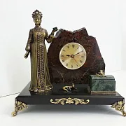 Часы «Хозяйка Медной горы» с камнями, 235×145×215 мм — фотография 2