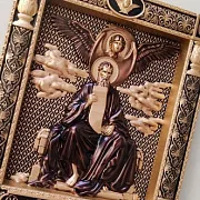 Икона резная Евангелист Матфей — фотография 2