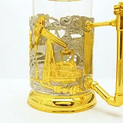 Металлический подстаканник «Нефть» — красивый подарок — фотография 2