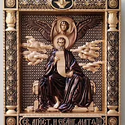 Икона резная Евангелист Матфей — фотография 1