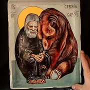 Икона " Серафим Саровский" 36*30 см — фотография 1