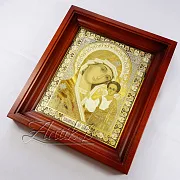 Икона Казанской Божьей Матери /в киоте/. Златоуст — красивый подарок — фотография 7