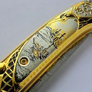 Дамасский складной нож «Зимняя рыбалка» — фотография 3