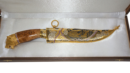 Нож медведь №7 дамаск. Златоуст купить с доставкой Нож медведь №7 дамаск. Златоуст