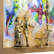 На память: Картина «Вечерняя прогулка. Краснодар» на ониксе — фотография 4