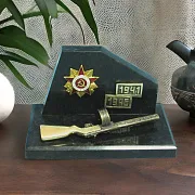 Сувенир «Орден» из бронзы и натурального камня — фотография 1