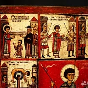 Икона Чудо Георгия о змие (с клеймами) — фотография 3