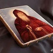 Икона "Святой преподобный Амвросий Оптинский" — оригинальный подарок — фотография 3